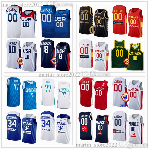 2023 fiba world cup basketball jerseys banchero ricky rubio antetokounmpo gilgeous-alexander campazzo usamerican spain france canada greece, Black;red
2023 fiba world cup basketball jerseys banchero ricky rubio antetokounmpo gilgeous-alexander campazzo usamerican spain france canada greece, Black;red