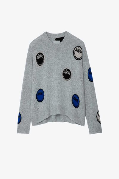 zadig voltaire fashion mens women designers knitted sweaters full of smiling face jacquard loose cashmere women round neck knit sweater clas, White
zadig voltaire fashion mens women designers knitted sweaters full of smiling face jacquard loose cashmere women round neck knit sweater clas, White
