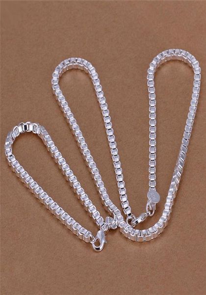 fashion men039s jewelry set 925 sterling silver plated 4mm box chain necklace bracelet 6840961
fashion men039s jewelry set 925 sterling silver plated 4mm box chain necklace bracelet 6840961