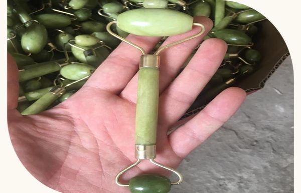 dhl natural facial massage jade roller face thin massager lose weight beauty care roller tool5096324