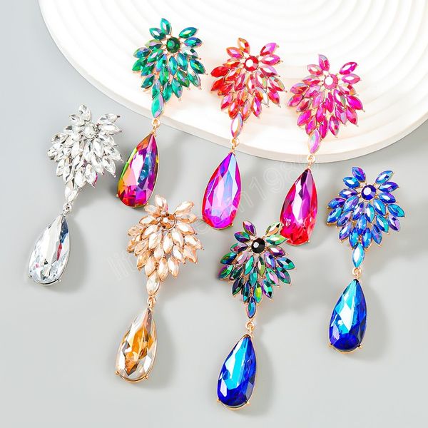 multicolors rhinestone water drop dangle earrings for women fashion jewelry colletion earrings accessories, Silver
multicolors rhinestone water drop dangle earrings for women fashion jewelry colletion earrings accessories, Silver