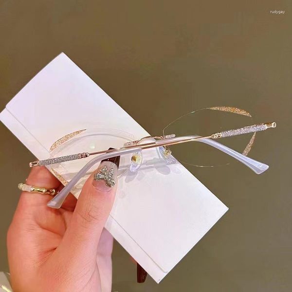 sunglasses presbyopic glasses women rimless diamond cutting frame anti blue light eyeglasses prescription eyewear diopter 0 to 4.0270, White;black
sunglasses presbyopic glasses women rimless diamond cutting frame anti blue light eyeglasses prescription eyewear diopter 0 to 4.0270, White;black
