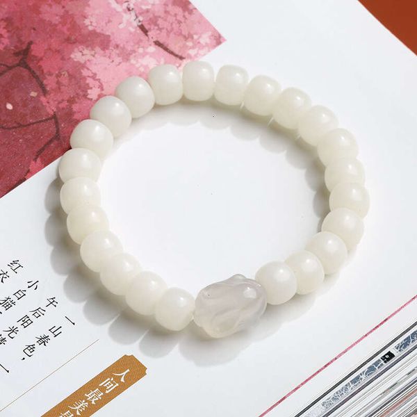 designer's white jade bodhi root single loop couple's buddha bead bracelet white jade bodhi jade marrow lying rabbit bracelet, Black
designer's white jade bodhi root single loop couple's buddha bead bracelet white jade bodhi jade marrow lying rabbit bracelet, Black