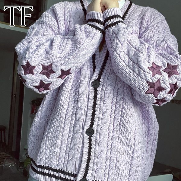 women's knits tees american vintage cardigan women fashion star embroidered sweater autumn winter tay v-neck lor single breasted pink c, White
women's knits tees american vintage cardigan women fashion star embroidered sweater autumn winter tay v-neck lor single breasted pink c, White