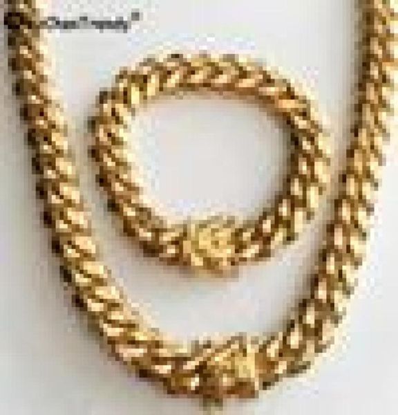 14mm men miami cuban link chain necklace bracelets 316l stainless steel dargon clasp gold tone hip hop heavy chain jewelry set6831254, Silver
14mm men miami cuban link chain necklace bracelets 316l stainless steel dargon clasp gold tone hip hop heavy chain jewelry set6831254, Silver