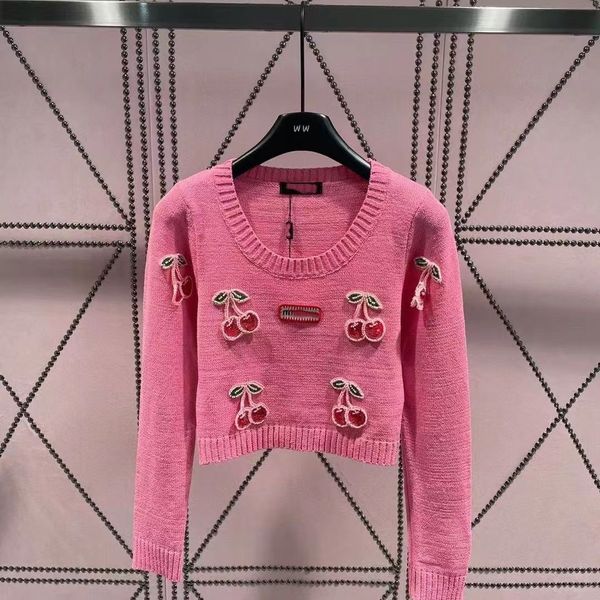 fashion limited edition letter designer t-shirt ladies cherry round neck sweet style chest letter fashion socialite knit top, White
fashion limited edition letter designer t-shirt ladies cherry round neck sweet style chest letter fashion socialite knit top, White