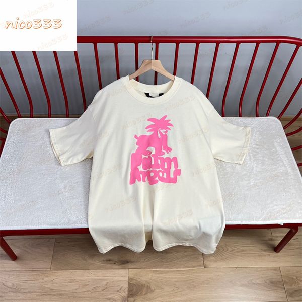 23ss new cartoon letter pattern cotton round neck loose versatile khaki street men and women large size casual short sleeve, White;black
23ss new cartoon letter pattern cotton round neck loose versatile khaki street men and women large size casual short sleeve, White;black