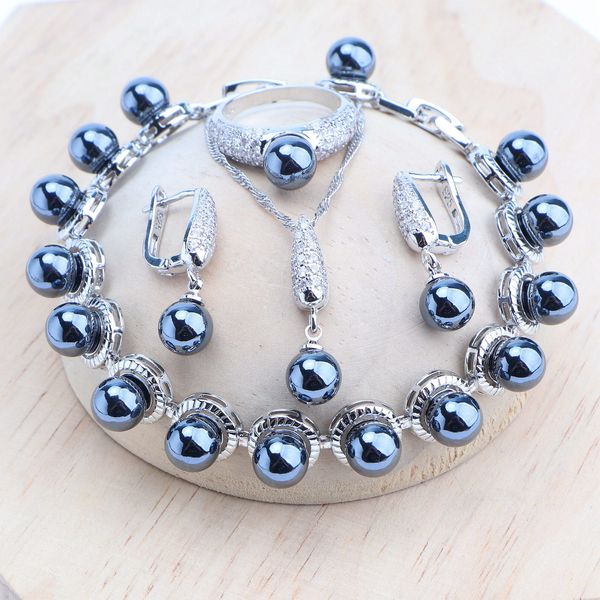 wedding jewelry sets 925 silver bridal black pearls natural white cz ring bracelets earrings pendants necklace set women 230729, Slivery;golden
wedding jewelry sets 925 silver bridal black pearls natural white cz ring bracelets earrings pendants necklace set women 230729, Slivery;golden