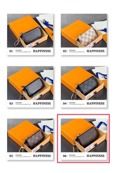 key pouch wallet with box genuine leather card holders purse luxury designer fashion women men key ring credit coin purses mini wallets char, Red;black
key pouch wallet with box genuine leather card holders purse luxury designer fashion women men key ring credit coin purses mini wallets char, Red;black