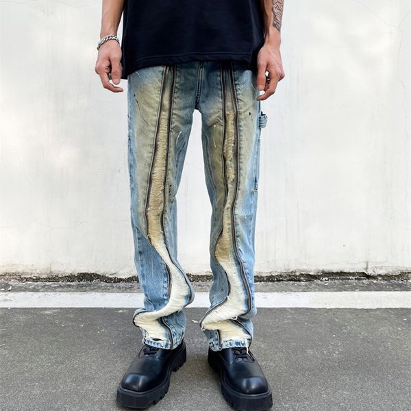 mens jeans ropa grunge y2k streetwear old baggy jeans cargo pants men clothing front zipper punk stacked denim trousers pantalon homme 23072, Blue
mens jeans ropa grunge y2k streetwear old baggy jeans cargo pants men clothing front zipper punk stacked denim trousers pantalon homme 23072, Blue