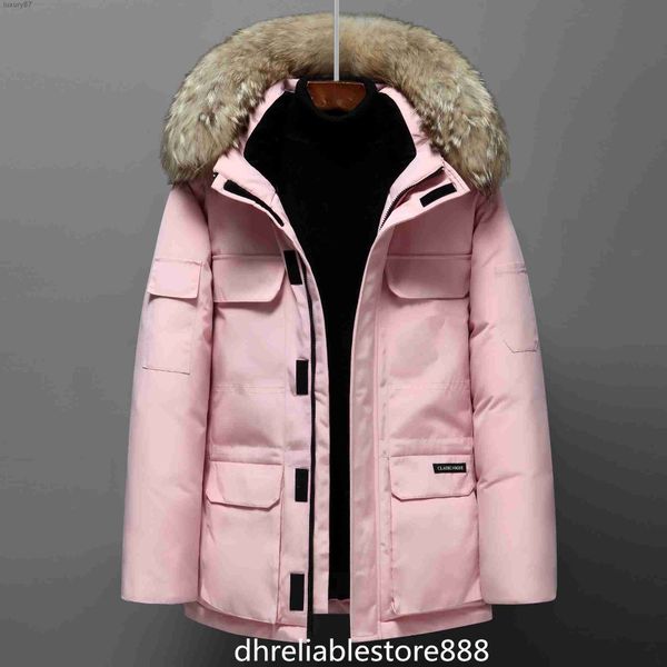 down jacket women's and men's medium length winter canadian style overcame lovers' working clothes thick goose down men cloth, Black
down jacket women's and men's medium length winter canadian style overcame lovers' working clothes thick goose down men cloth, Black