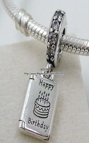 925 sterling silver birthday wishes dangle charm bead with clear cz fits european jewelry bracelets & necklace pendant2171752, Black
925 sterling silver birthday wishes dangle charm bead with clear cz fits european jewelry bracelets & necklace pendant2171752, Black