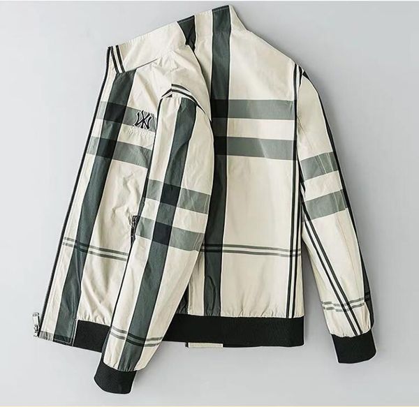 european station 2023 spring and autumn standing collar embroidered plaid coat men's korean version trend pilot british jacket, Black;brown
european station 2023 spring and autumn standing collar embroidered plaid coat men's korean version trend pilot british jacket, Black;brown