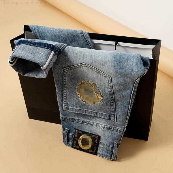 designer mens jeans small feet slim fitting cotton new summer jean men brand jeans denim tears washed old long jeans pants, Blue
designer mens jeans small feet slim fitting cotton new summer jean men brand jeans denim tears washed old long jeans pants, Blue