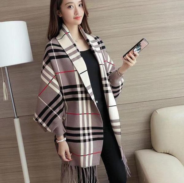designer clothing womens sweater pull luxury plaid tassel cape splicing tassels sweaters shawl pashmina cardigan pullover jacket, White;black
designer clothing womens sweater pull luxury plaid tassel cape splicing tassels sweaters shawl pashmina cardigan pullover jacket, White;black