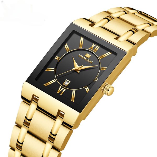 fashion watch sports and leisure 41mm watch style square men's steel band watch business calendar quartz waterproof watch watch, Slivery;black
fashion watch sports and leisure 41mm watch style square men's steel band watch business calendar quartz waterproof watch watch, Slivery;black