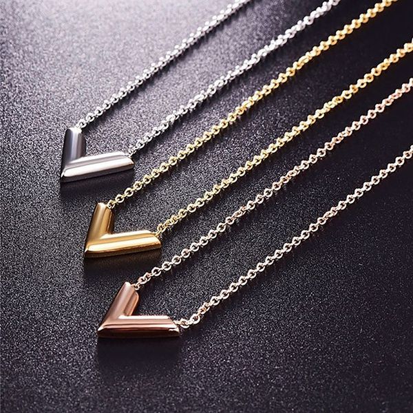 luxury necklace never fading 3 colors stainless steel jewelry for women gold plated v letter pendant classic style designer bracelet earring, Silver
luxury necklace never fading 3 colors stainless steel jewelry for women gold plated v letter pendant classic style designer bracelet earring, Silver