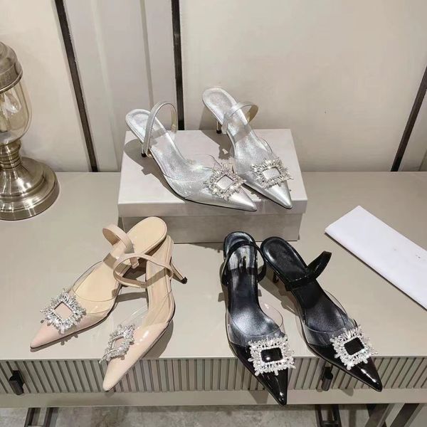 2023 5a quality women classic high heels sandals leather shoes double buckle summer slippers party wedding dress high heels platform 1, Black
2023 5a quality women classic high heels sandals leather shoes double buckle summer slippers party wedding dress high heels platform 1, Black