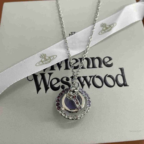 vivienne empress dowager of the west 3d purple ball necklace women's classic ufo planet full diamond clavicle chain high edition, Silver
vivienne empress dowager of the west 3d purple ball necklace women's classic ufo planet full diamond clavicle chain high edition, Silver