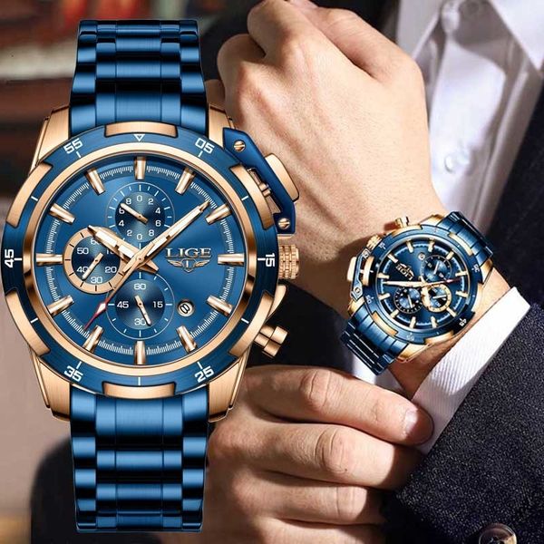 wristwatches lige luxury original men sports wristwatch quartz full steel waterproof luxury clock big watches relogio masculino for men 2307, Slivery;brown
wristwatches lige luxury original men sports wristwatch quartz full steel waterproof luxury clock big watches relogio masculino for men 2307, Slivery;brown