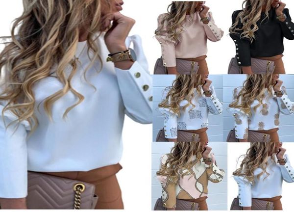 women long sleeve slim print buttons shirt ol puff suit work formal business outwear1728135, White
women long sleeve slim print buttons shirt ol puff suit work formal business outwear1728135, White