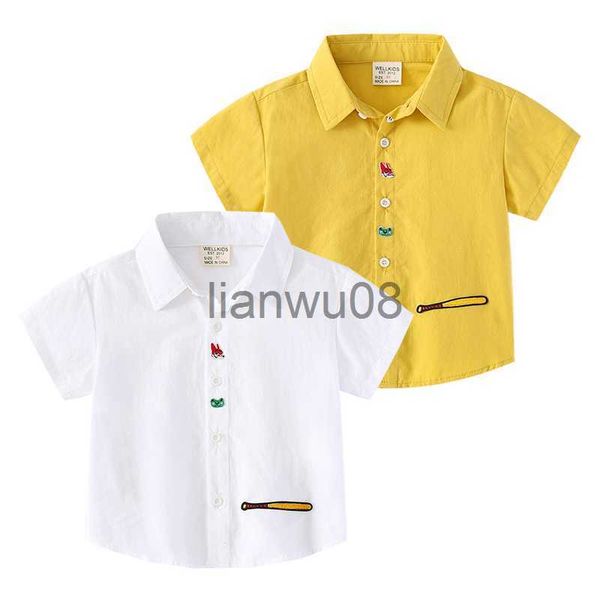 kids shirts fashion turn down collar boys shirts summer yellow kids children cotton outift tshirt kids clothes x0728, White;black
kids shirts fashion turn down collar boys shirts summer yellow kids children cotton outift tshirt kids clothes x0728, White;black
