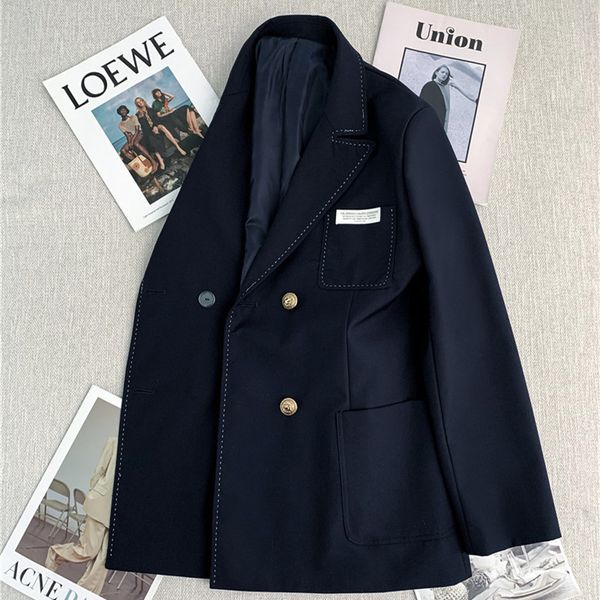 women s suits blazers 2023 fashion navy blue suit jackets clothing spring autumn korean loose coats office lady outerwear jp2 230729, White;black
women s suits blazers 2023 fashion navy blue suit jackets clothing spring autumn korean loose coats office lady outerwear jp2 230729, White;black