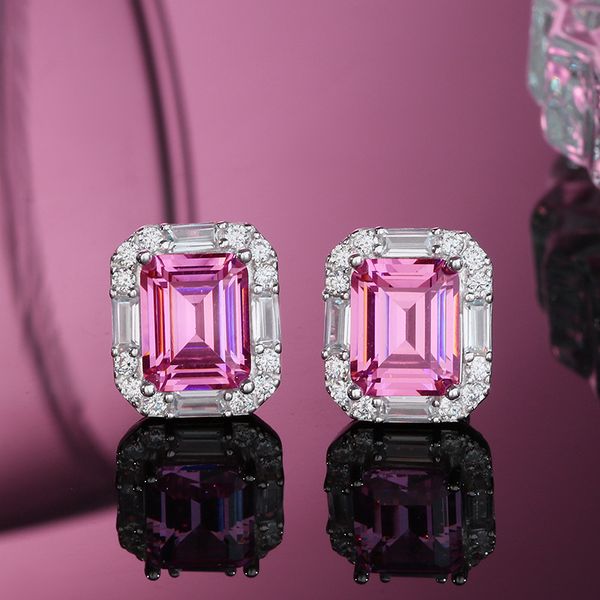 european and american new pink rectangular crystal high carbon stone exquisite earrings simple temperament sweet ear jewelry, Golden;silver
european and american new pink rectangular crystal high carbon stone exquisite earrings simple temperament sweet ear jewelry, Golden;silver