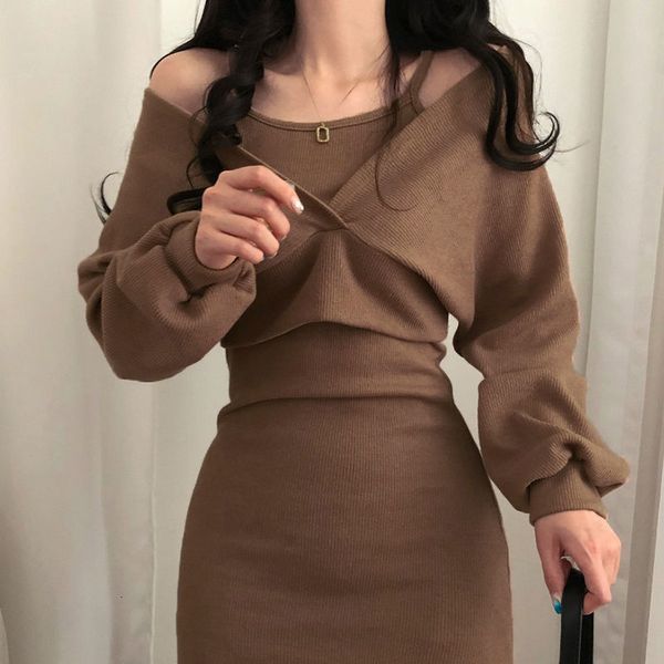 basic casual dresses solid knitted mini dres two piece set skinny and long sleeve cardigan harajuku vestidos 230729, Black;gray
basic casual dresses solid knitted mini dres two piece set skinny and long sleeve cardigan harajuku vestidos 230729, Black;gray