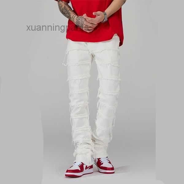 men's jeans punk stacked white straight pants men fashion hip kpop cotton old long hombre 0hwn, Blue
men's jeans punk stacked white straight pants men fashion hip kpop cotton old long hombre 0hwn, Blue