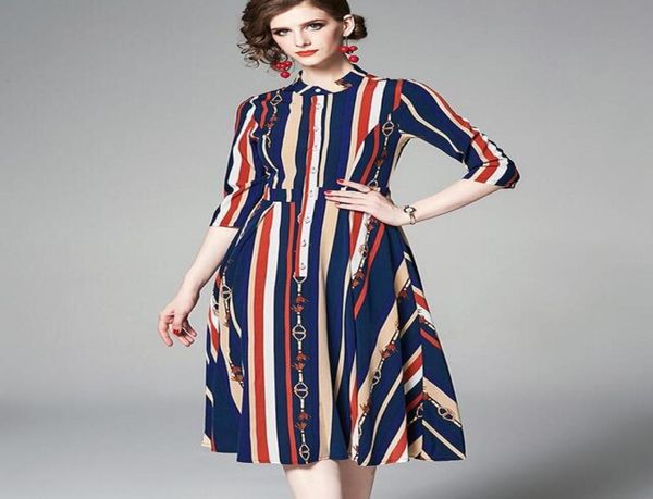 summer blue red beige striped women dress stand collar midcalf 34 sleeve runway dresses3643341, Black
summer blue red beige striped women dress stand collar midcalf 34 sleeve runway dresses3643341, Black