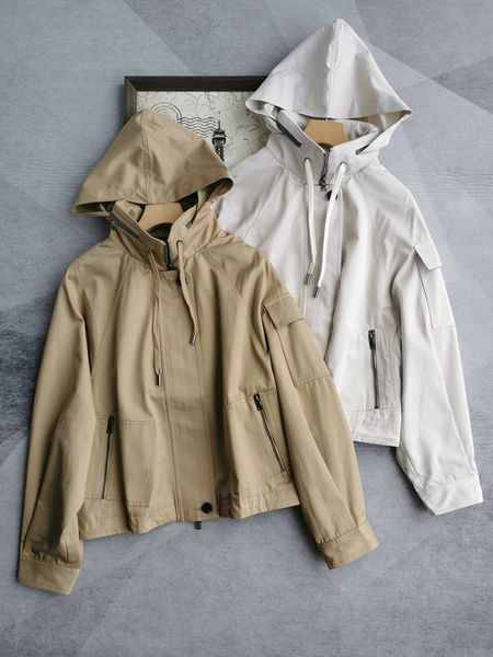 womens jackets early autumn ladies stand collar hooded handsome tooling silhouette short windbreaker jacket 230729, Black;brown
womens jackets early autumn ladies stand collar hooded handsome tooling silhouette short windbreaker jacket 230729, Black;brown