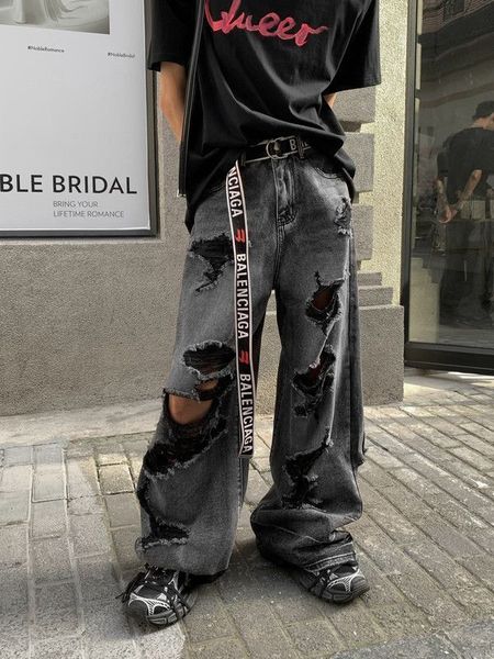 mens jeans distressed black washed denim jeans american style retro wide leg pants for men and women harajuku style hip hop trousers 230729, Blue
mens jeans distressed black washed denim jeans american style retro wide leg pants for men and women harajuku style hip hop trousers 230729, Blue