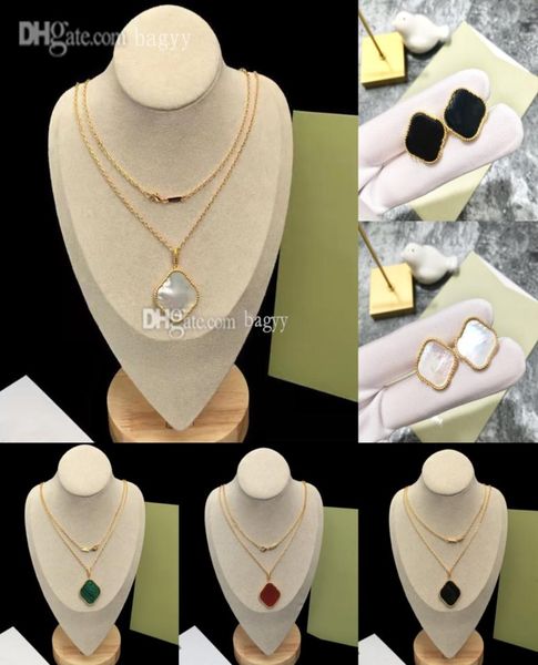 designer jewelry choker clover pendant necklaces large ladies sweater chain charm earrings stud classic love charm couple gift scr4206500, Golden;silver
designer jewelry choker clover pendant necklaces large ladies sweater chain charm earrings stud classic love charm couple gift scr4206500, Golden;silver