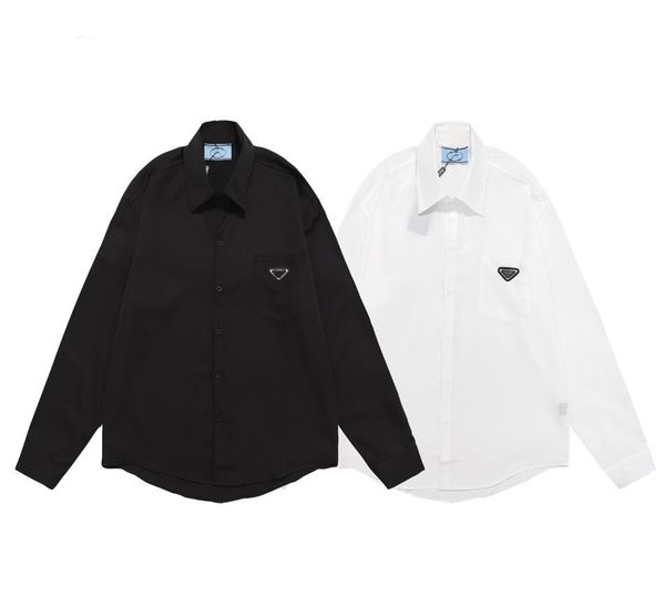 designer men white shirt triangle logo luxury business casual shirts long sleeve black white asia size -3xl, White;black
designer men white shirt triangle logo luxury business casual shirts long sleeve black white asia size -3xl, White;black