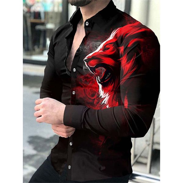 men's casual shirts european american clothing fashion printed shirt singlebreasted cardigan long sleeve men 230729, White;black
men's casual shirts european american clothing fashion printed shirt singlebreasted cardigan long sleeve men 230729, White;black
