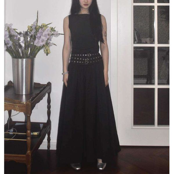 yayun| spring and summer vest belt dress long french slimming sleeveless womens clothing, Black;gray
yayun| spring and summer vest belt dress long french slimming sleeveless womens clothing, Black;gray