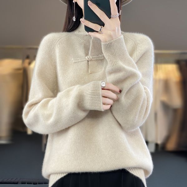 women's sweaters 2023 autumn and winter sweater 100 wool high neck knitted casual pullover korean fashion soft 230729, White;black
women's sweaters 2023 autumn and winter sweater 100 wool high neck knitted casual pullover korean fashion soft 230729, White;black