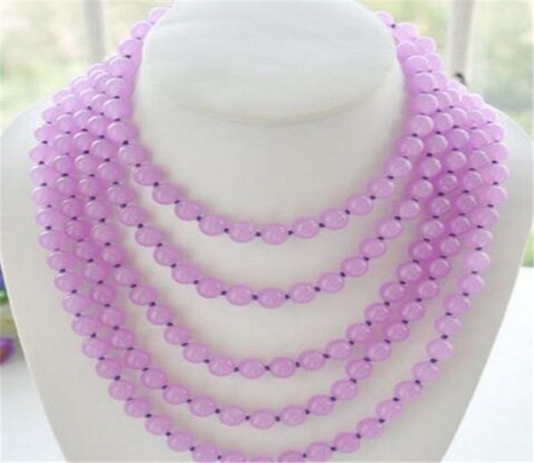 long 108quot 8mm round lavender gem bead necklace0123459644916, Silver 
long 108quot 8mm round lavender gem bead necklace0123459644916, Silver