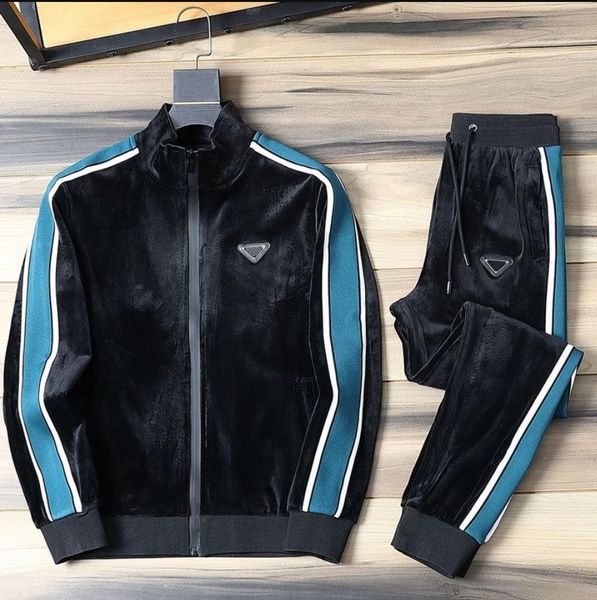 men's tracksuits velvet casual sportswear suit mens european fashion two piece set large size trend sports suits designer wear, Gray
men's tracksuits velvet casual sportswear suit mens european fashion two piece set large size trend sports suits designer wear, Gray