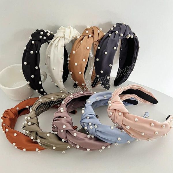 new fashion hair accessories for women solid color pearls headband center knot casual autumn headwear, Slivery;white
new fashion hair accessories for women solid color pearls headband center knot casual autumn headwear, Slivery;white