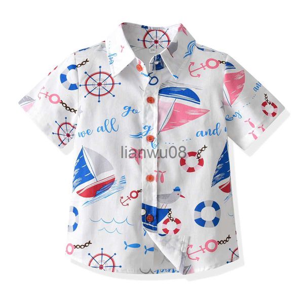 kids shirts summer printed shirt boys shirts multicolor blouse beach short sleeve baby casual boys shirt with half collar for children x0728, White;black
kids shirts summer printed shirt boys shirts multicolor blouse beach short sleeve baby casual boys shirt with half collar for children x0728, White;black
