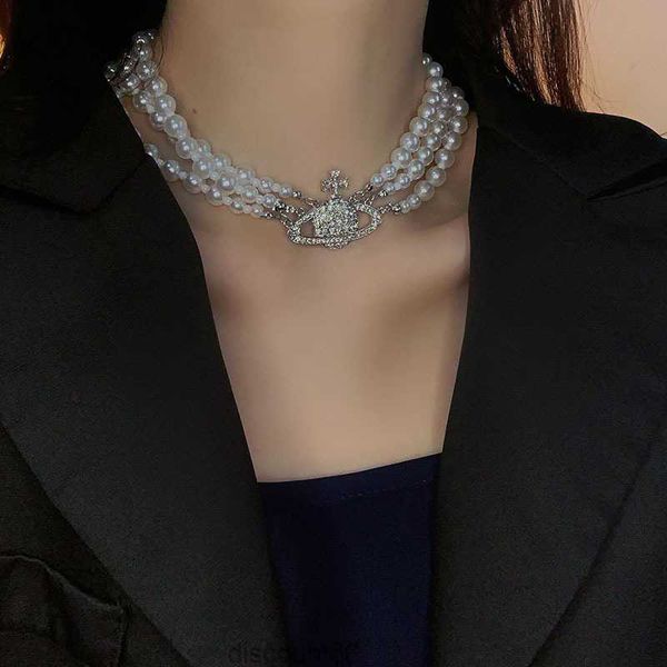 designer necklaces west empress dowager diamond inlaid pearl necklace multi-layer light luxury bracelet ins cold wind planet neck clavicular, Silver
designer necklaces west empress dowager diamond inlaid pearl necklace multi-layer light luxury bracelet ins cold wind planet neck clavicular, Silver