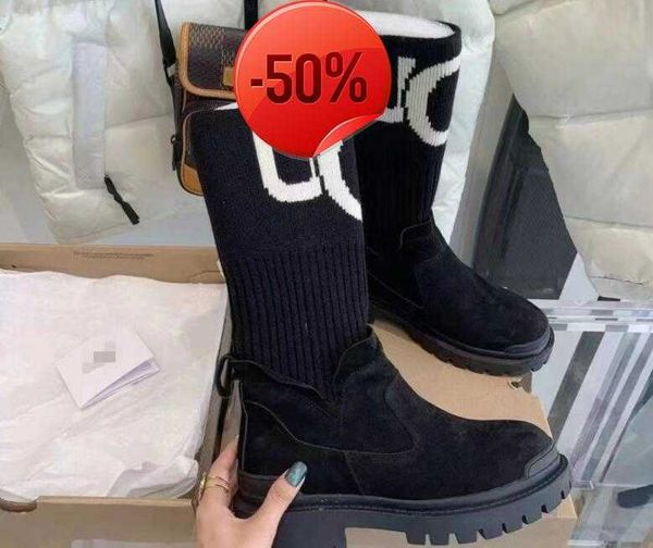 women's fashion snow boots thick soled elastic knitting stitching warm socks martin middle platform03224, Black
women's fashion snow boots thick soled elastic knitting stitching warm socks martin middle platform03224, Black