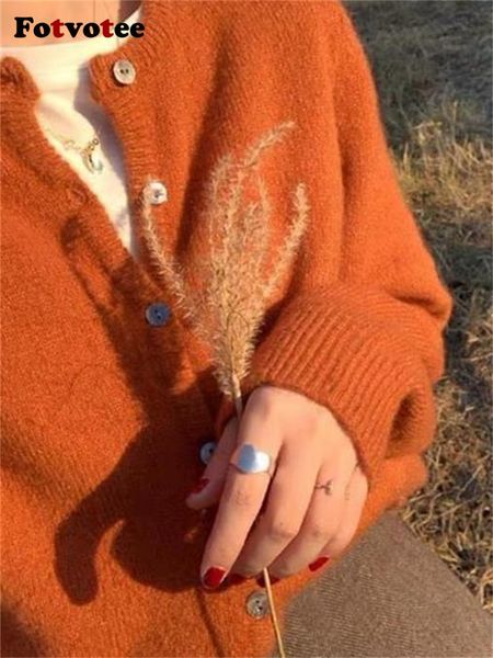 women's knits tees fotvotee orange knitting cardigan for women fashion single breasted o neck autumn winter sweaters vintage casual car, White
women's knits tees fotvotee orange knitting cardigan for women fashion single breasted o neck autumn winter sweaters vintage casual car, White