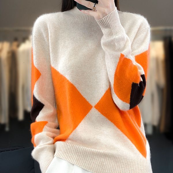 women's sweaters beliarst 100 merino wool half high neck sweater knitting color blocking pullover long sleeve casual clothes m8137 2307, White;black
women's sweaters beliarst 100 merino wool half high neck sweater knitting color blocking pullover long sleeve casual clothes m8137 2307, White;black