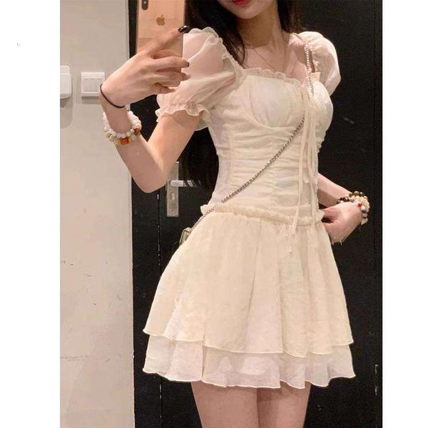 pingyou white qinghuan a ballet style dress with sense of atmosphere girls summer pure love short, Black;gray
pingyou white qinghuan a ballet style dress with sense of atmosphere girls summer pure love short, Black;gray