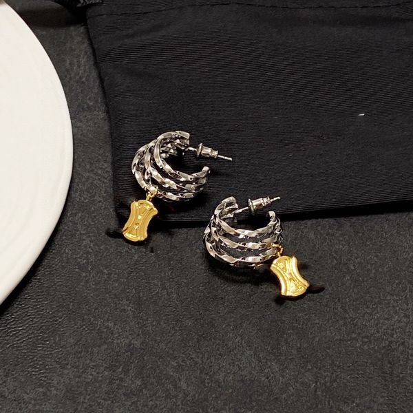 triomphe stud designer celinity earrings luxury charm women earring fashion accessories retro jewelry bpo, Golden;silver
triomphe stud designer celinity earrings luxury charm women earring fashion accessories retro jewelry bpo, Golden;silver