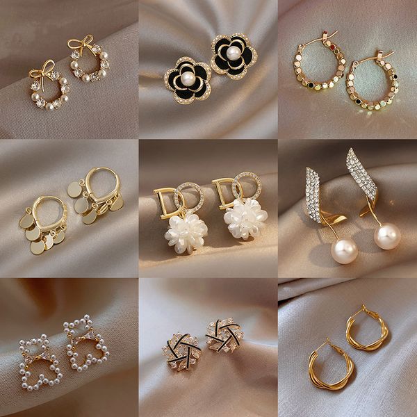 pearl earrings women's simple high-end sense niche temperament earrings net red vintage stud earrings silver needles 114, Golden
pearl earrings women's simple high-end sense niche temperament earrings net red vintage stud earrings silver needles 114, Golden