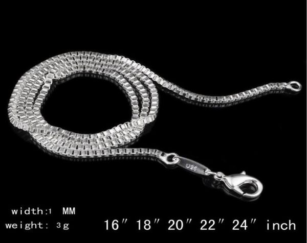 925 sterling silver plated 1mm box chain for women size 16 to 24inch dc07 new 925 silver plate lobster clasps smooth chains n6083224
925 sterling silver plated 1mm box chain for women size 16 to 24inch dc07 new 925 silver plate lobster clasps smooth chains n6083224